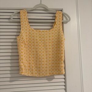 Monteau Yellow Geometric Top